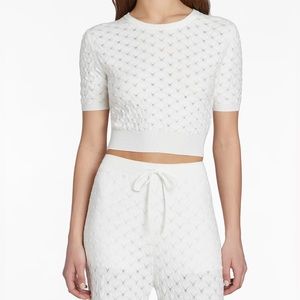 Amanda Uprichard Euclid White Knit Top in XS, Brand New